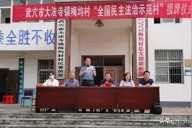 喜报 | 大法寺镇梅均村获评“全国民主法治示范村（社区）”授牌仪式今日举行图片