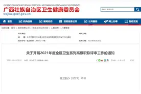 关注 | 2021年度全区卫生系列高级职称评审工作开始啦！你准备好了吗→图片