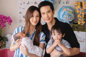 港姐陈凯琳否认怀孕，不排除将来会生第三胎，两个儿子颜值极高图片