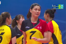 全运会女排（成人组）循环赛最后一战，山东女排3-0战胜江苏女排图片