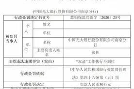 “双录”工作执行不到位等 光大银行旗下银行被罚图片