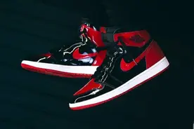 AJ1漆皮黑红年底来袭图片