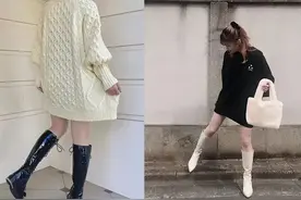 腿粗的女生穿这4双靴子，好看又显瘦图片