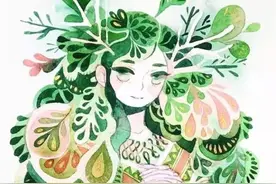 披上春的衣裳，插画师 Maruti Bitamin 笔下清新的植物精灵图片
