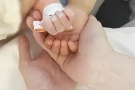 奚梦瑶二胎产女，晒一家温馨握手照，为什么明星官宣都爱晒手合照图片