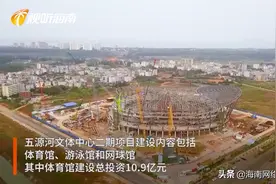 新年施工忙 海口五源河体育馆预计今年年底交付使用图片