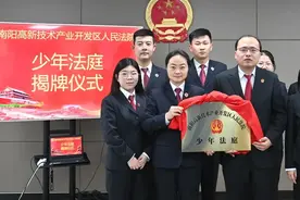 南阳高新技术产业开发区人民法院少年法庭揭牌成立图片