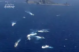 我海警船曾撞击日巡逻舰，拦截右翼分子渔船，登临钓鱼岛图谋破产图片
