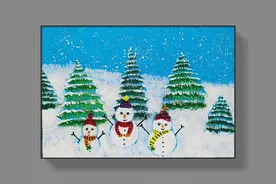 少儿美术（风景篇） ‖《堆雪人》学画雪人和雪景图片