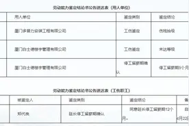 厦门市劳动能力鉴定委员会劳动能力鉴定结论书送达公告（2020年06月03日）图片