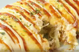 日本减肥料理 豆芽包心菜包蛋图片