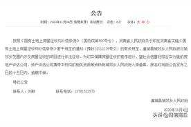 虞城县城郊乡人民政府发布公告图片