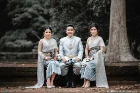 柬埔寨三名女同性恋结婚，婚纱照曝光图片