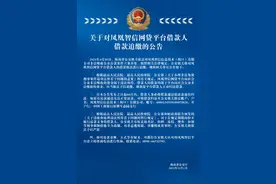 关于对凤凰智信网贷平台借款人借款追缴的公告图片