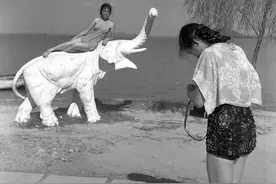 老照片：1959年武汉，游东湖的女孩，武钢的生产车间图片