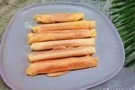 蛋卷在家做，用平底锅搞定，香脆可口，无添加剂，孩子爱吃图片