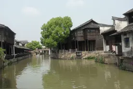 乌镇的水、船、屋图片
