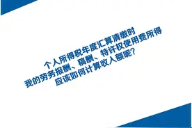 个税年度汇算时劳务报酬、稿酬、特许权使用费所得如何计算呢？图片