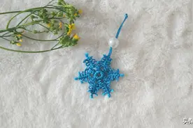 手工创意DIY 雪花挂饰编法教程图片