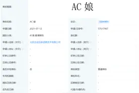 快手注册 AC 娘商标，后者为 A 站拟人化萌娘图片