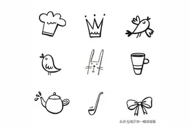 可可爱爱的简笔画集合，做手账很好。图片