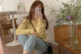 轻薄舒适的韩系春装示范，清新的冰淇淋色彩正是春天的颜色图片