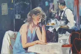 当代美国现实主义画家罗伯特·萨尔索尼人物油画作品欣赏图片
