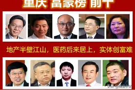 重庆富豪榜前十：地产半壁江山，医药后来居上夺首富图片