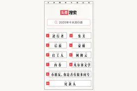 头条搜索发布2020年十大流行语 你用过这些词语吗？图片