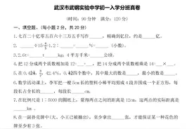 小学六年级毕业(小升初)考试训练卷及逐题解答图片