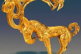 2000年前战国古墓出土多件神秘怪兽金饰，学者至今众说纷纭图片