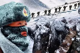 初雪，遥寄一位边关的士兵图片