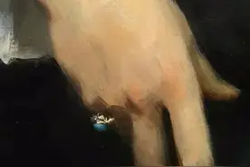 美国画家约翰·辛格·萨金特，油画作品《歌手约翰》细节图片