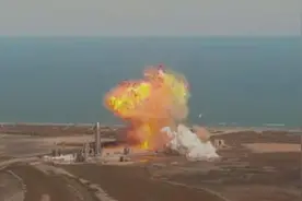 SpaceX“星际”飞船SN9返回时又炸了图片