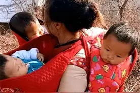 外出打工的丈夫过年回家，看到村口一女子抱着孩子，心碎不已图片