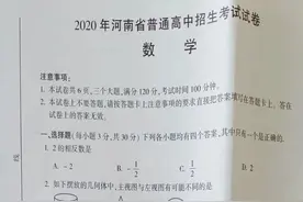 2020年河南省中考数学试题及答案，快看，他山之石，可以攻玉。图片