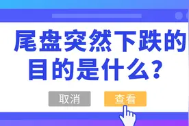 尾盘突然下跌的目的是什么？不懂的人一定要牢记（适合短线）图片