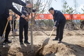 太原市清徐县：县四大班子领导与基层干部职工参加义务植树活动图片