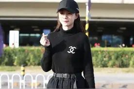 沈梦辰的帅气造型值得学习，穿一身黑看着也不低调，太有型了图片