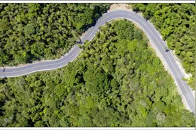 鸟瞰我的家乡江西奉新县大山里的盘山公路......图片