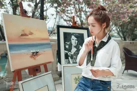 会画画的女孩最美丽图片