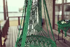 这样的手工编绳吊床，你想拥有一个吗图片