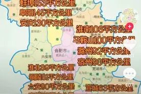 2020安徽各市建成区面积（最新版）！图片