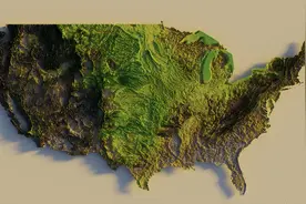 以另一种视角看地图：世界各地区、国家3D可视化地形图图片