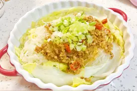 蒜蓉粉丝娃娃菜这么做，比饭店还好吃，蒜香味浓，5元能做一大盘图片