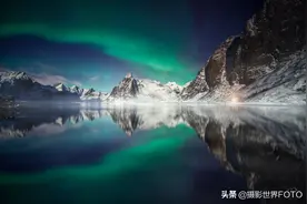 极光与流水，舞出灵动的美/ 摄影师：阿卡Carson图片