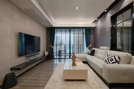 98㎡低调轻奢现代简约风格，刚进门就被惊艳了图片