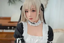 cos：穹妹女仆cos正片@暮暮图片