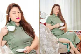 杨天真穿旗袍无视“游泳圈”！澳洲有个160斤模特，比她还自信图片