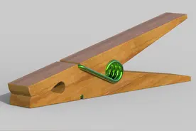 用SolidWorks画一个木夹子图片